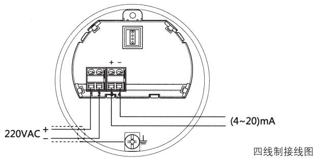 高溫喇叭天線雷達物位計四線制接線圖